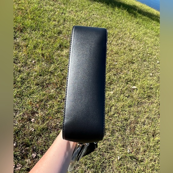 NWT Valentino Orlandi Black Gold Studded Bag With Additional Pouch And 2 Straps - Picture 10 of 15